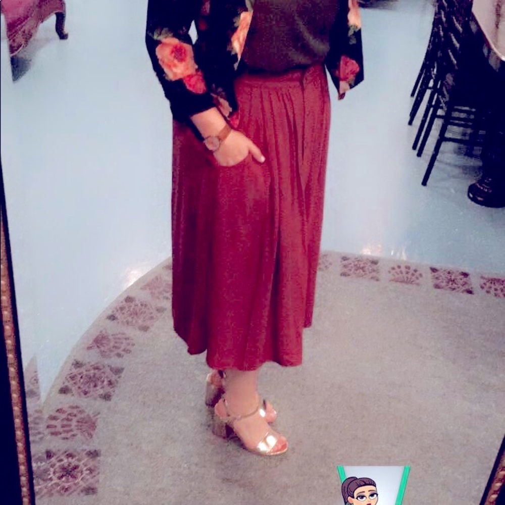 Brown Midi Skirt